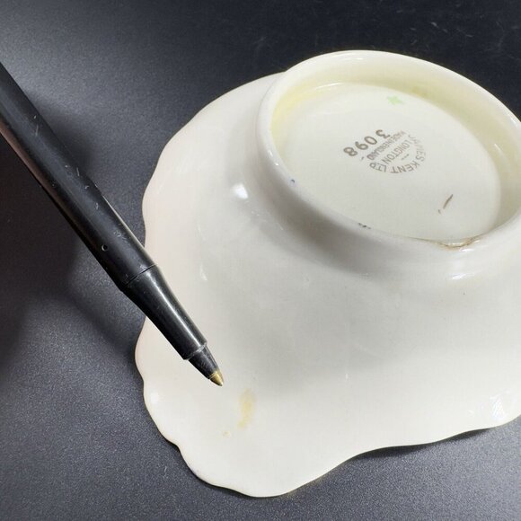 Vintage James Kent Longton Porcelain Spoon Rest Floral Pattern Painted England - Picture 7 of 15